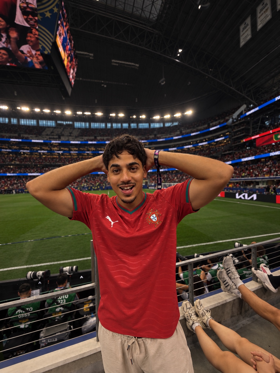 Izaz at the World Cup in a Portugal shirt